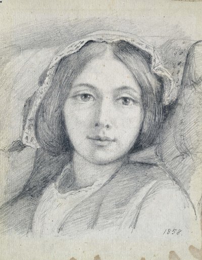 Mary Ellen Meredith, 1858 (crayon sur papier vélin) - Henry Wallis